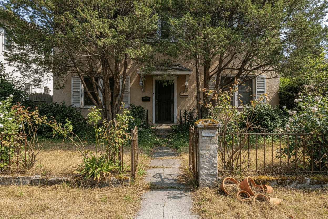 Residential Front Yard Transformation - Before